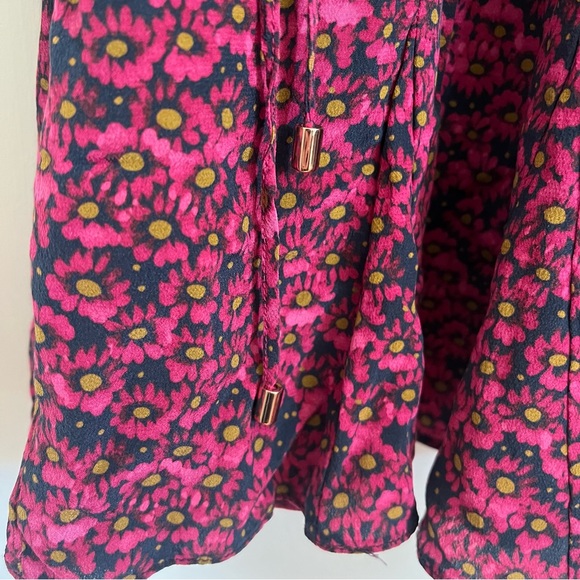 REBECCA VALLANCE Rosette Belted Floral-Print Silk Crepe De Chine Mini Dress - Picture 12 of 16